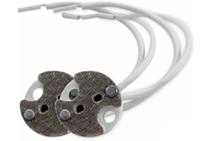 7H SEVENON 7hSevenOn Elec - Portalámparas GU5.3 (Pack 2), PC y Silicona, 40W Potencia Máxima, Tensión 220-240 Vac, Frecuencia 50 Hz, Protección IP20, Clase I, Instalación Superficie, CE y RoHS, Blanco