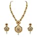 REEVA COPPER LONG NECKLACE SET WITH PEARL DROP AND COLOURFUL STONES RS.1299.00