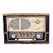 Price comparison product image ALCST&CX Old-Fashioned Radio Window Decoration Tinplate Antique Vintage Model Photography Props, Dining Room Furniture Accessories 10.9x4.6x7.4 inch
