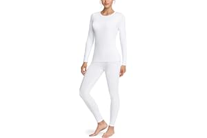 TSLA Women's Thermal Underwear Set, Soft Fleece Lined Long Johns, Winter Warm Base Layer Top & Bottom