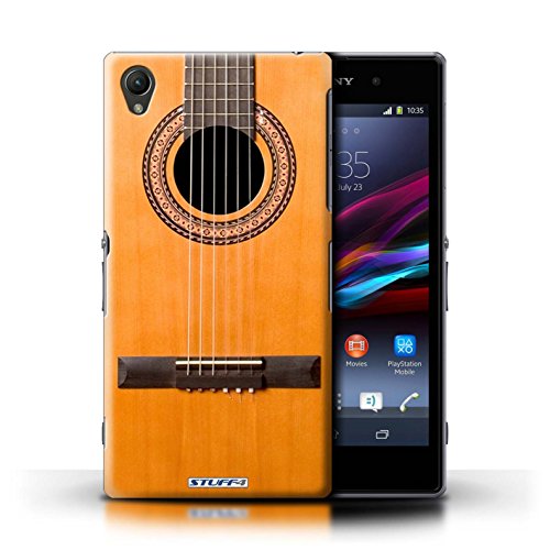 Preisvergleich Produktbild Stuff4 Hülle / Hülle für Sony Xperia Z1 / Holz Akustische Muster / Gitarre Kollektion