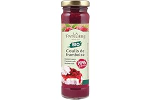 LA PATELIERE Coulis de Framboise Bio 70% de Fruits 165 g
