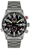 Astroavia Herren-Armbanduhr Alarm Chronograph Quarz mit Edelstahl Armband R71S
