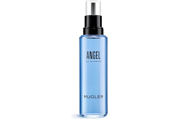 MUGLER Angel - Eau de Parfum Rechargeable Pour Elle - Parfum Femme - Ambré Gourmand - Patchouli, Accord Praline & Absolu de Vanille - Tenue Longue Durée - Spray Vaporisateur - Recharge 100 ml
