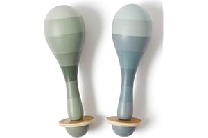 FLEXA Wooden Maracas Set, 2-Piece Musical Instrument Toy for Kids, Toddlers, FSC-Certified Birch Plywood and Solid Birch Wood, Montessori Development & Educational Toy for Children Ages 3+