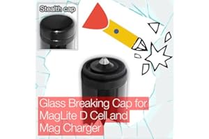 TORCHUPGRADES Stealthy Glass Breaking End/Tail Cap MagLite D Cell Mag Charger Torch/flashlight
