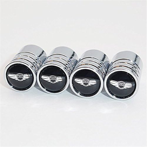 yifei2016 Hyundai Genesis Logo Emblem Auto Car Wheel Tire Air Valve Caps Stem Cover Accessories Decoration Birthday Gift (Silver Chrome)
