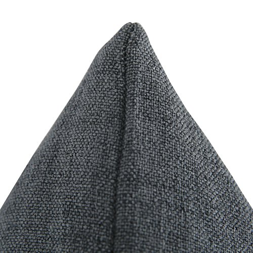 Deconovo 4er Pack Leinenkissenbezug Kissenhülle Kissenbezug 40×40 cm Dunkelgrau - 3