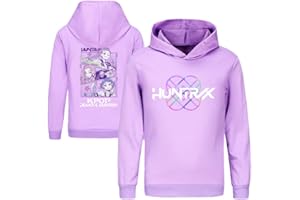 YuanDiann Huntrix Survêtement 2 pièces pour enfant - Sweat à capuche et pantalon de jogging - Survêtement imprimé - Cadeau pour filles et garçons
