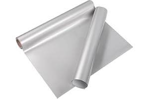 VINYL FROG Heat Transfer Vinyl Roll HTV Vinyl - 30.5x155cm Silver Iron on Vinyl for T-Shirts, Heat Press Vinyl for DIY Craft Designs (Silver)