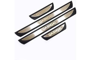 ENFILY 4 pezzi di protezione per davanzale della porta esterna dell'automobile per Nissan QASHQAI J10 J11 2016-2021, copertura per strisce di pedale di benvenuto, adesivi decorativi per lo styling