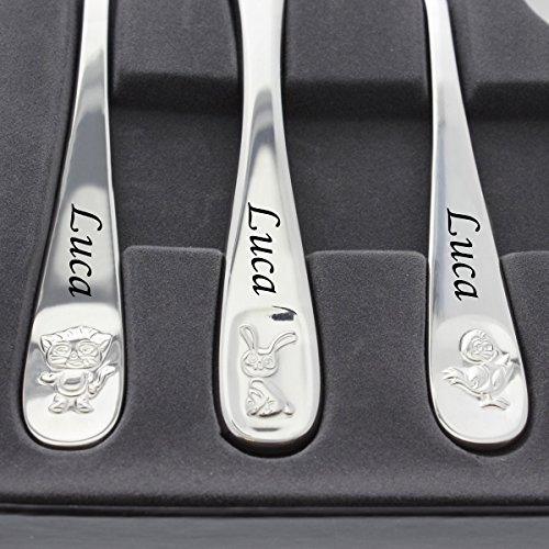 Zwilling Kinder-Besteck 4-teilig Edelstahl mit Namens-Gravur – schöne Geschenkidee zur Taufe, Geburtstag, als Weihnachtsgeschenk… - 2