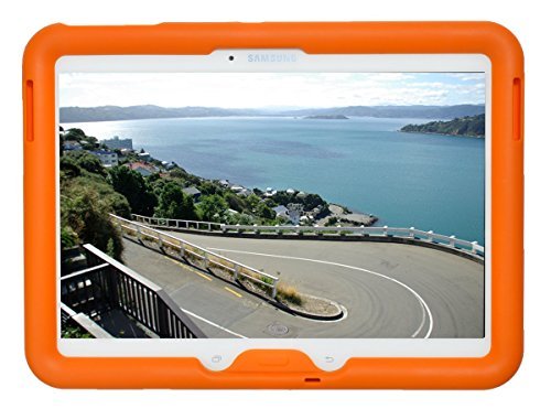 BobjGear - Carcasa resistente para tablet Samsung Galaxy Tab 4 10.1, y Tab 3 10.1, modelos Wi-Fi (SM-T530), 3G (SM-T531), 4G (SM-T535), y otros modelos SM-T53...., y GT-P5200, GT-P5210, GT-P5220 - funda protectora - (Naranja)