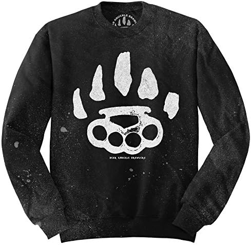 Bear Knuckle Brawlers 'Signature' Fashion fit mens Sweatshirts - sporty sweaters ( Charcoal, XL)