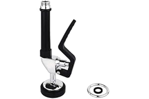 Pre-Rinse Sprayers Brass Swivel Sink Pull Down Spray Head Valve Replacement Part Handheld Dishwasher Accessories Brushed Chrome for POUGEO Commercial Kitchen Taps