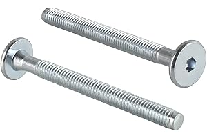 EMOEBELBESCHLAEGE woplus 10 Stück Flachkopfschrauben Möbelschrauben Möbelverbinder Stahl Verzinkt M6 x 60mm Flachkopf Antrieb:Innensechskant SW4 (10 Stück M6 x 60mm)