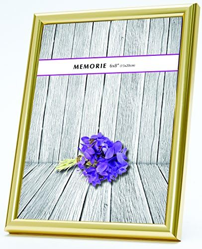 Memorie 1/ 2-inch Thick Cushion Frame for 6 x 8-inch Photos, Gold