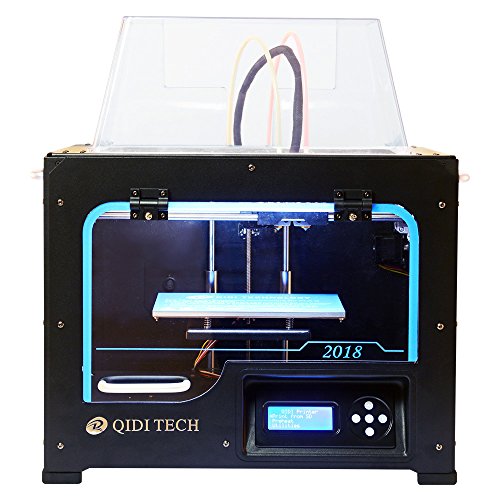 QIDI TECHNOLOGY Dual Extruder Desktop 3D Printer, New  Generation QIDI TECH I,Fully Metal Frame Structure - Acrylic Cover,W/2 Free Filaments