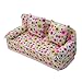 Lovely Miniature Furniture Flower Print Sofa Couch With 2 Cushions For Barbie
