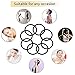CHRONEXtm 25 Pcs Black Ponytail Holders Hair Elastic Rubber Bands Ties Accessories...