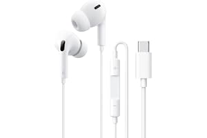 2-pack USB-C trådbundna hörlurar för iPhone 17/17 Pro/16/15 Pro Max, Hi-Fi Stereo USB C-hörlurar med mikrofon och volymkontroll för iPad Pro, Galaxy S24/S23, Google Pixel