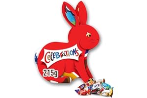 CELEBRATIONS - Lapin de Pâques avec assortiment de minis chocolats SNICKERS, TWIX, MARS, MALTESERS, BOUNTY et autres - 215g