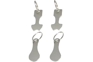 WXNPA 4 Pezzi Chiave per Carrello della Spesa in Acciaio Inox, Gettone per Carrello della Spesa Rimovibile, Sgancia I Carrelli Senza Bisogno di Monete o Gettoni