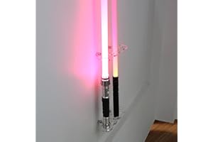 HHUXIUE Lightsaber Wall Mount Lightsaber Stand Sword Shelf Suitable for Lightsaber Stand Lightsaber Display Swords Lightsaber Sword Wall Mount (Transparente 4 agujeros)
