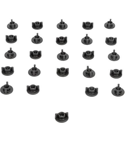 Dadi Dadi A Farfalla Scanalati M4 - Set Di 8 Pezzi In Acciaio Al Carbonio, Per Stampanti 3D, Mobili, Nero M4 Acciaio Carbonio - 7