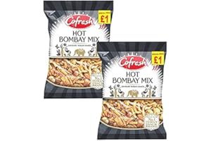 GANARIC Cofresh Bombay Mix Hot 400g (Pack of 2) – Tasty and Crunchy –Mild and Spicy Mixture of Noodles Lentils and Nuts - Price Mark 1 GBP