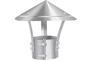 Topp Skorstenslock FåGelskydd TakröR RöKröR Skydd Lock AvgasröR äNde Skorstenslock Regnskydd Rostfritt StåL Skorstenslock Regnskydd Ventilationslock Avsmalnande Skorstenslock(240mm)