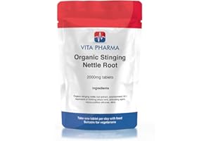 Organic STINGING Nettle Root 2000mg 120 Tablets, by vita pharma, Produced in The UK