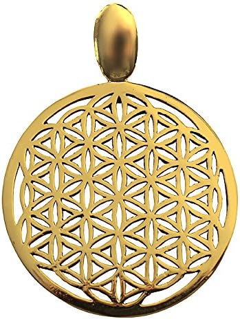 Large Pendant - Flower of Life - Brass