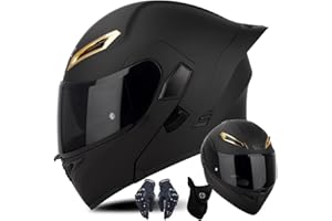 CNNGU Modularer Motorradhelm Mit Handschuhen Und Gesichtsschutz, Flip Up Helm Erwachsener Motorradhelm Mit Doppelvisier, ECE-geprüfter Helm Für Männer Und Frauen