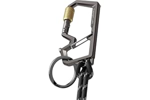 Spigen Life EDC moschettone portachiavi, apribottiglie, cancello di bloccaggio con cinghia e O-ring, 1 confezione (non per arrampicata)