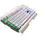 Produktbild samLIKE G700 Tastatur LED Regenbogen Farbe Hintergrundbeleuchtung Spiel Maus Set USB Wired Gaming Tastatur für LOL / PUBG (Schwarz, Weiß) (Weiß)