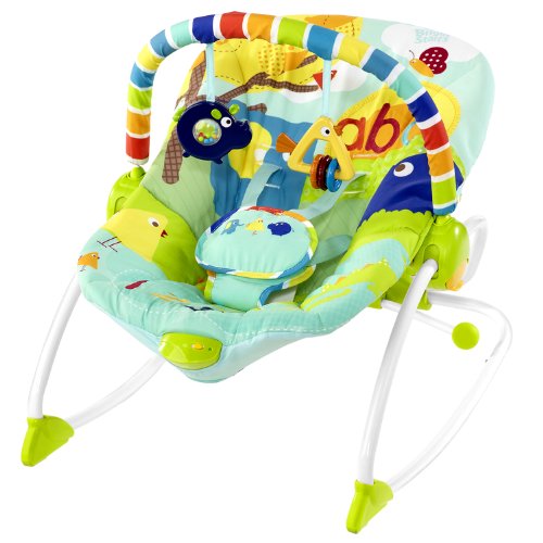 Bright Starts/Kids II 60169 Rocker 3 en 1 Rock In The Park Transat/berceau/Dondolino, multicolore