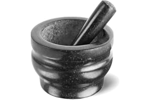 Cole & Mason H100279 Worcester Mortier et Pilon, Granit, 14cm, Mortier Pilon Cuisine, Cuisine Accessoires, Garantie de 2 Ans