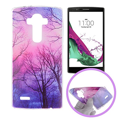 Silingsan Funda de Silicona para LG G4 Carcasa de Caucho Gel TPU Soft Slim Silicone Case Cover Funda Protectora Carcasa Ultra Delgado Funda Blanda Flexible Caja Anti Rasgu  os Anti Choque - Cielo Colorido