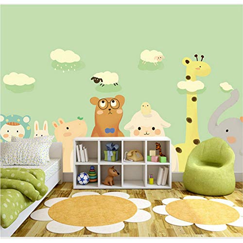 Preisvergleich Produktbild Wandgemälde Kindergartenkinderzimmer Der Netten Tiere Große Wandhintergrundhintergrundtapete-Löw... Umweltschutz-350X250CM