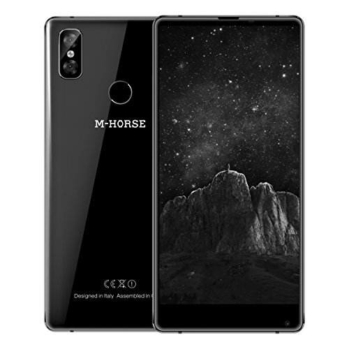 M-Horse Pure 2,18 9 Dual SIM Android 7.0 Smartphone,5.99 pollice HD Display,3600mAh MTK6750 Octa core 1.5GHz,4 GB RAM+64 GB ROM,Dual macchina fotografica,4G Smartphone,Nero