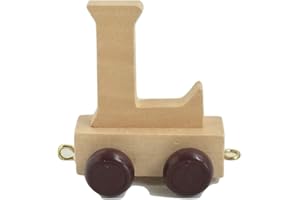 FUN WORLD TOYS Holz namenszug | Buchstabenzug holzzug | Holz buchstabenzug namenszug für den Namen der Kinder (Buchstabenzug L)