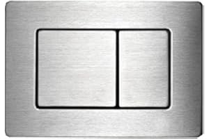 Placca di Scarico Acciaio Inox Spazzolato – Compatibile con Geberit Duofix Sigma/Delta/Basic – Doppio Pulsante – Wunderbad