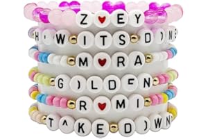 AURTHOS Girls Bracelets 6Pcs Inspired Merch Bracelets Set Stretch Friendship Bracelets Cosplay Merchandise for Fans Christmas Birthday Gifts