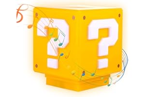 XEERUN 3D Icon light Night Lights von Mario, 2024 Upgrade Mario WüRfel Lampe, 3D Fragezeichen dekorative Ornamente Mit Spiel-Soundeffekten für Geburtstag Geschenke, Kinderzimmer Dekoration