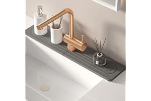 ABULUN Protector contra salpicaduras para fregadero de cocina, alfombrilla de grifo de diatomita