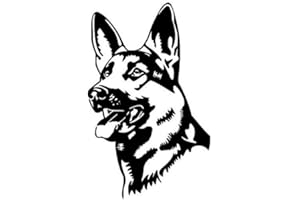 KUNFINE Coche Estilo Adhesivo Pastor alemán Pastor Perro Coche Vinilo Adhesivo decoración película Coche DIY Adhesivo Tuning Partes
