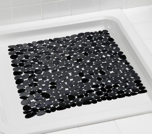 WENKO 20275100 Duscheinlage Paradise Black – Rutschstopp, Saugnäpfe, Kunststoff, Schwarz - 2