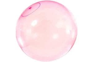 Ousyaah Bubble Ball Géant, Boules d'Eau pour Enfants Incroyables, Ballon de Plage Gonflable en Caoutchouc, Boule à Bulles Gonflable Transparent Amusante pour Plage Fête Jardin Adultes (120cm, Rose)