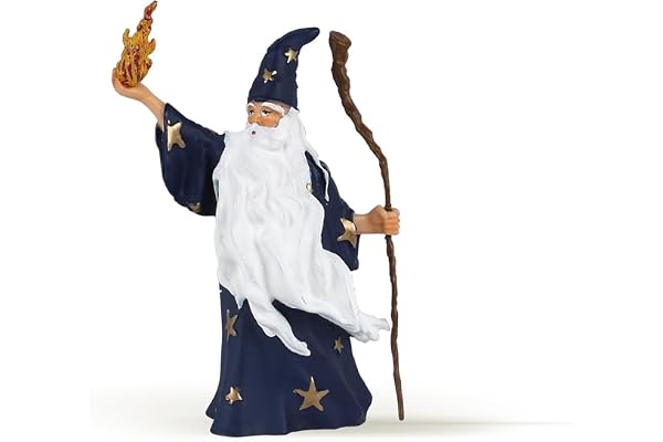 Papo - Figurine Merlin L’Enchanteur Réaliste - 3 Ans + - Collection Monde Enchanté - Jeu Créatif Magie Et Légendes - Idée Cadeau Jouet Fille Garçon